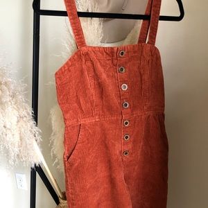 Rust corduroy jumpsuit